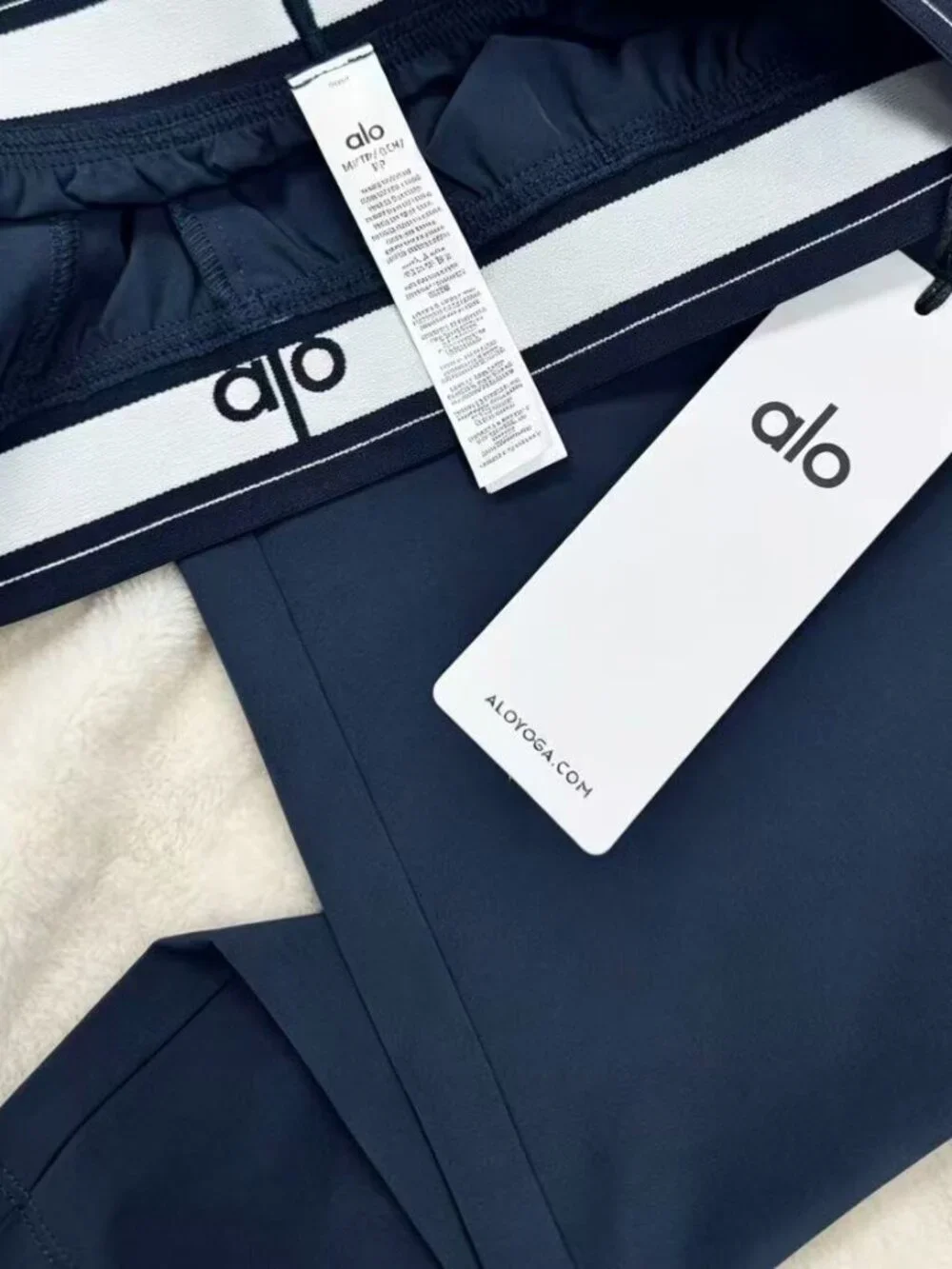 Navy Blue🔵ALO Yoga Regular 30-inch Seam Trouser High Waist Athletic Pants